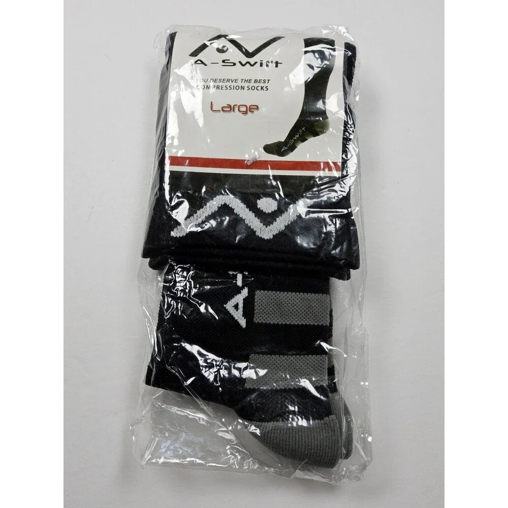 A-Swift Graduated Compression 20-30mmHg Socks Size L